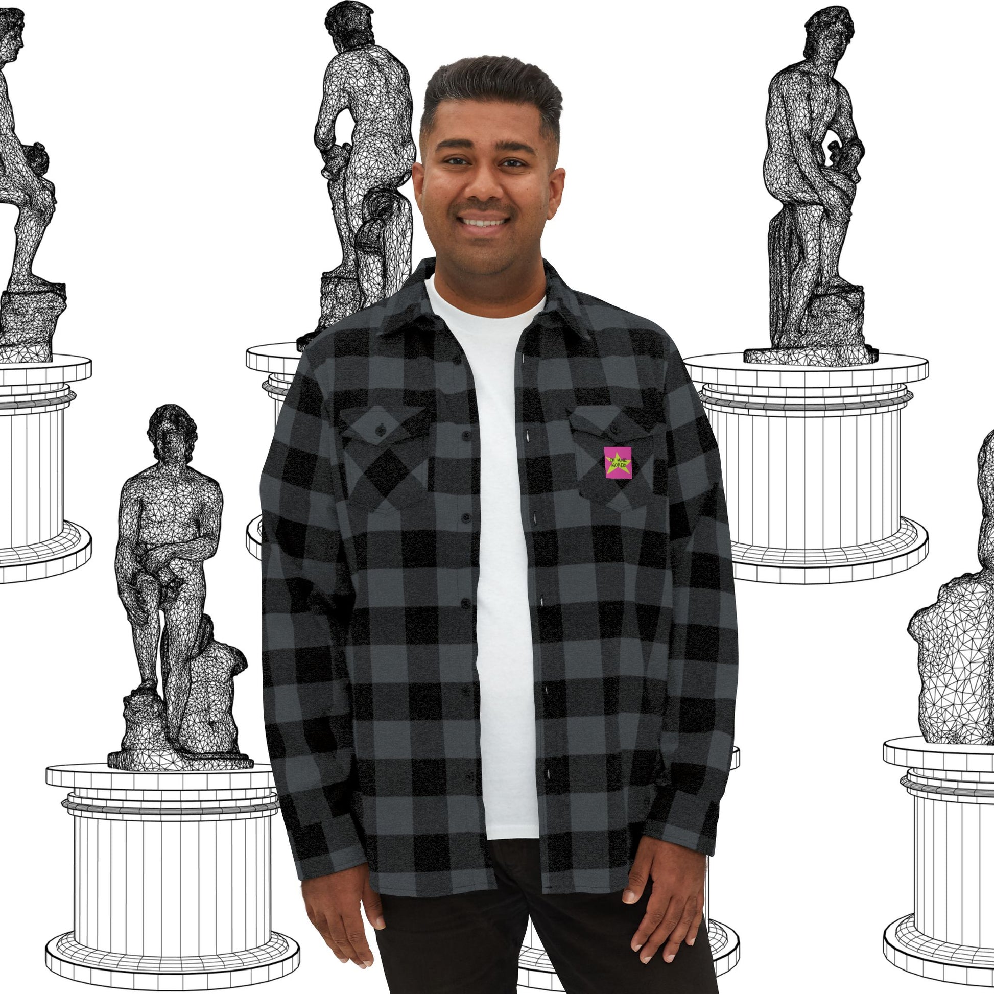 OMW Unisex Flannel Shirt - Oh Mine Words Flannel Shirt
