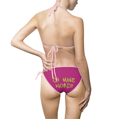 OMW Pink Bikini - Oh Mine Words All Over Prints