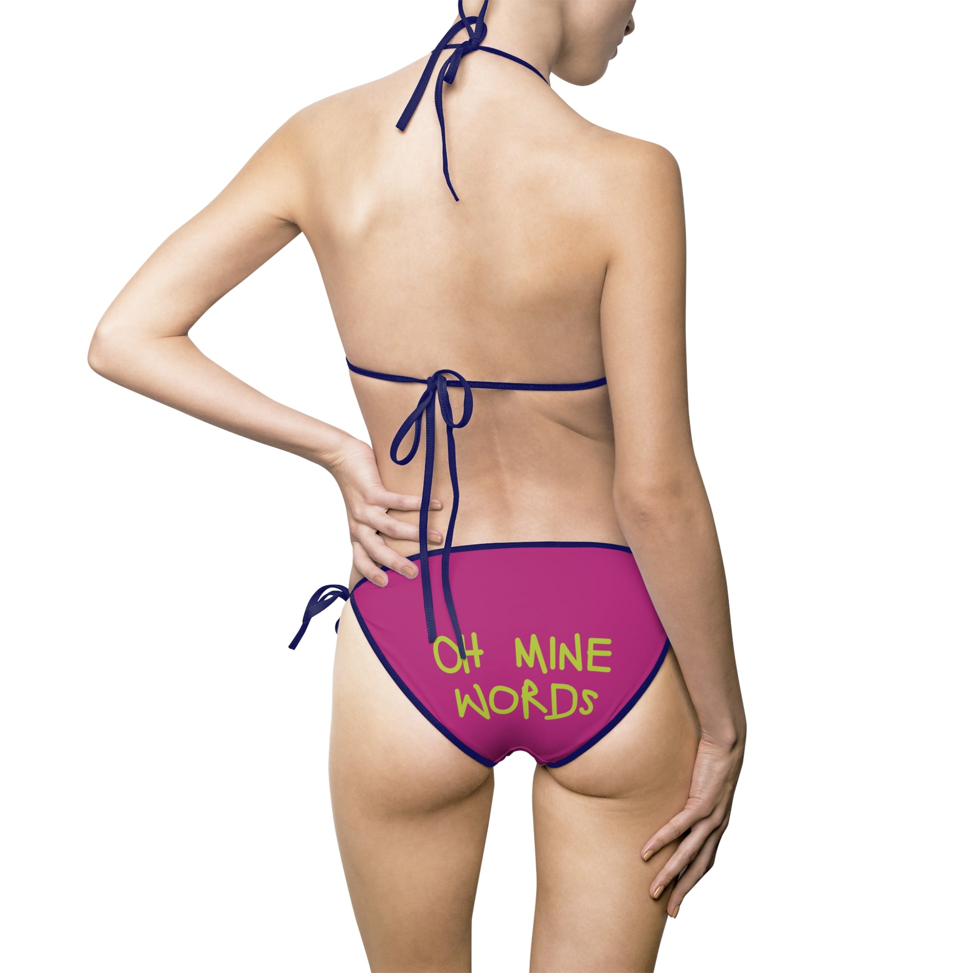 OMW Pink Bikini - Oh Mine Words All Over Prints