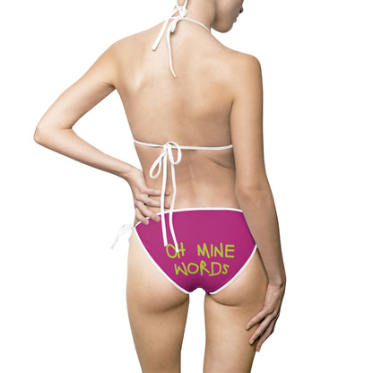 OMW Pink Bikini - Oh Mine Words All Over Prints