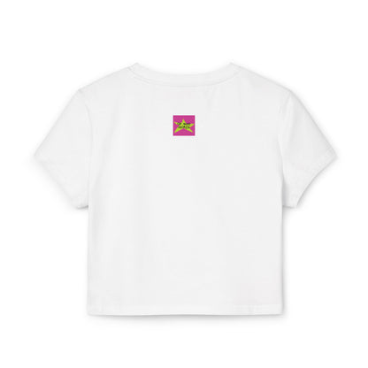 Back view, Brand logo screen - Oh Mine Words, of "Limited Edition หนูรักแม่ (Style-07) Baby Tee" slim fit white tee - Unique fashion tops - Thai culture inspired, exotic design, standout, chic and cool. Perfect for everyday casual, summer and Mother's day. Front and back printed.