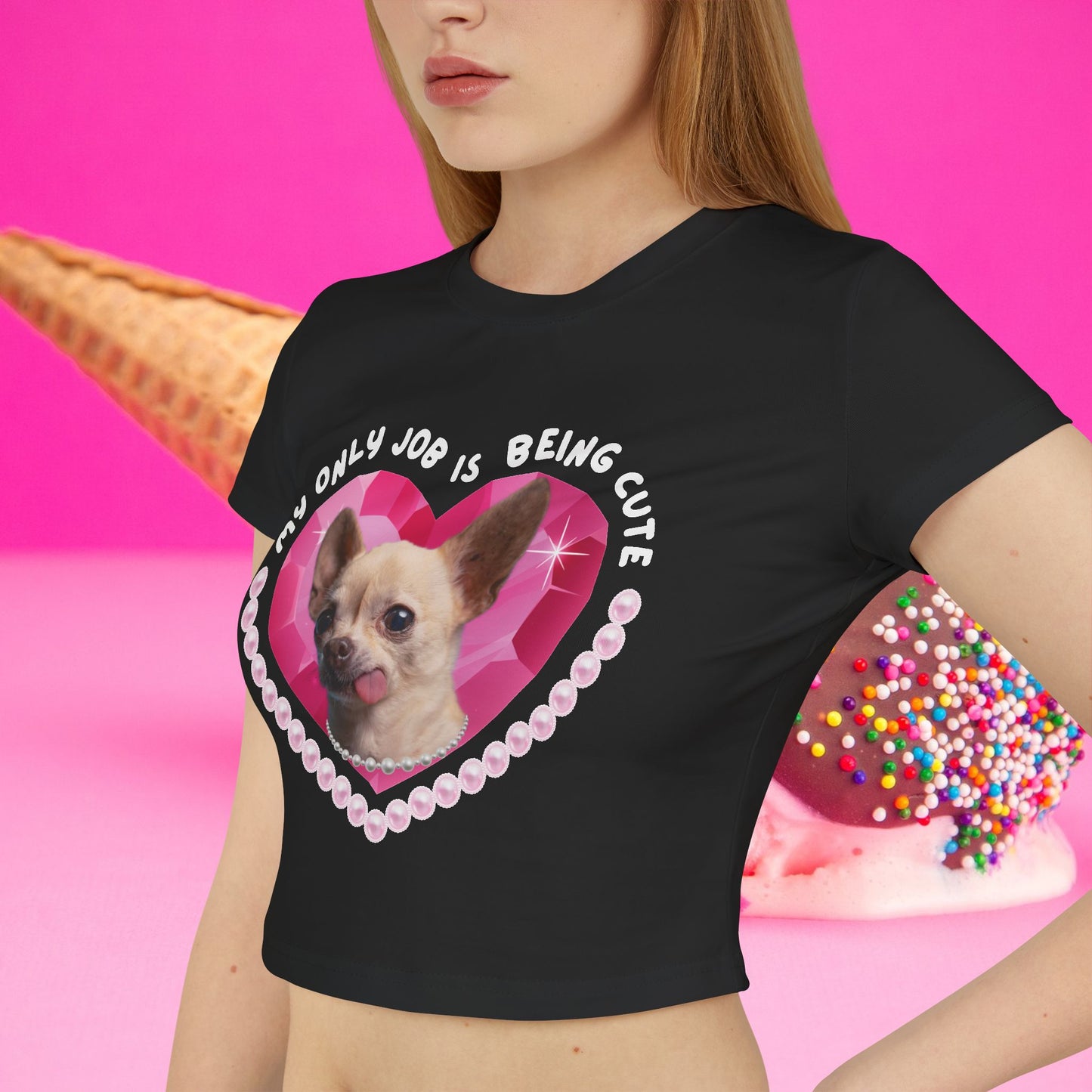My Only Job Is Being Cute (01-Style) - Oh Mine Words Baby Tee