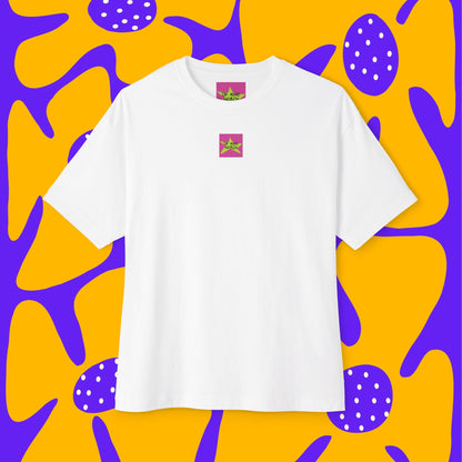 Front view, Oh Mine Words Brand Logo Screen, of unisex oversized "I Thought I Used To Be Tired (White)" t-shirt - unique fashion tops, funny quote for Adulthood, Parents, Parenthood, Dad, Mom - Front and Back Print.