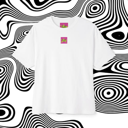 Front view, Oh Mine Words Brand Logo Screen, of unisex oversized "Nothing is truly lost until Mom can't find it (White)" t-shirt - unique fashion tops - funny quote for Adulthood and Mother's day - Front and Back Print.