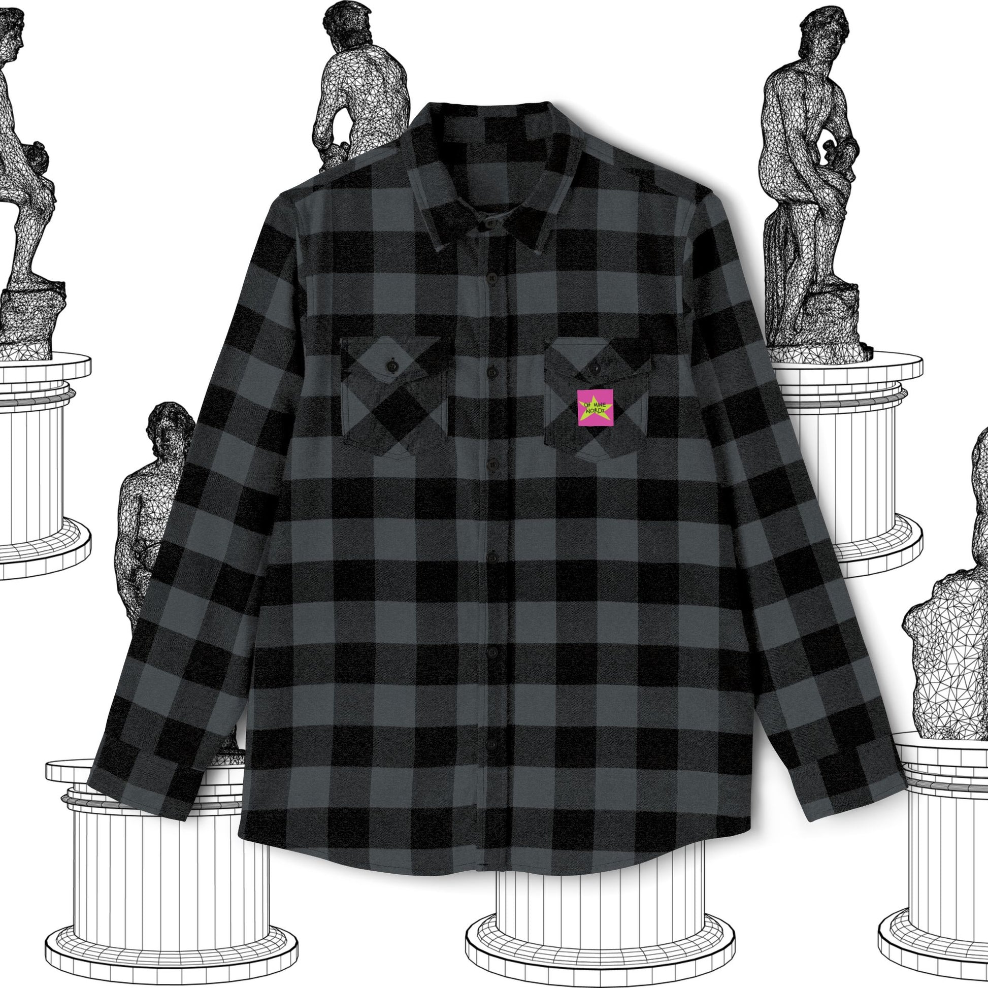 OMW Unisex Flannel Shirt - Oh Mine Words Flannel Shirt