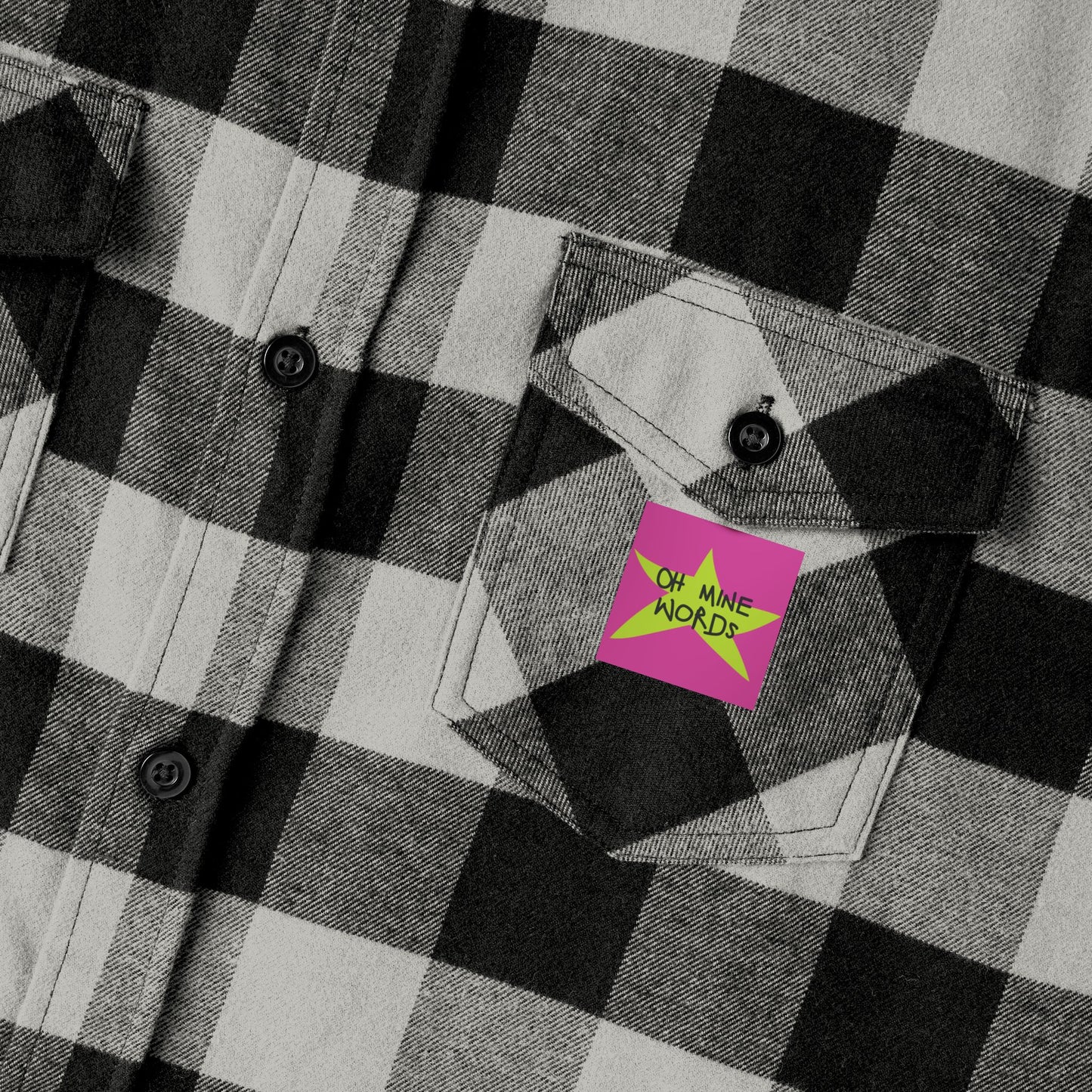 OMW Unisex Flannel Shirt - Oh Mine Words Flannel Shirt