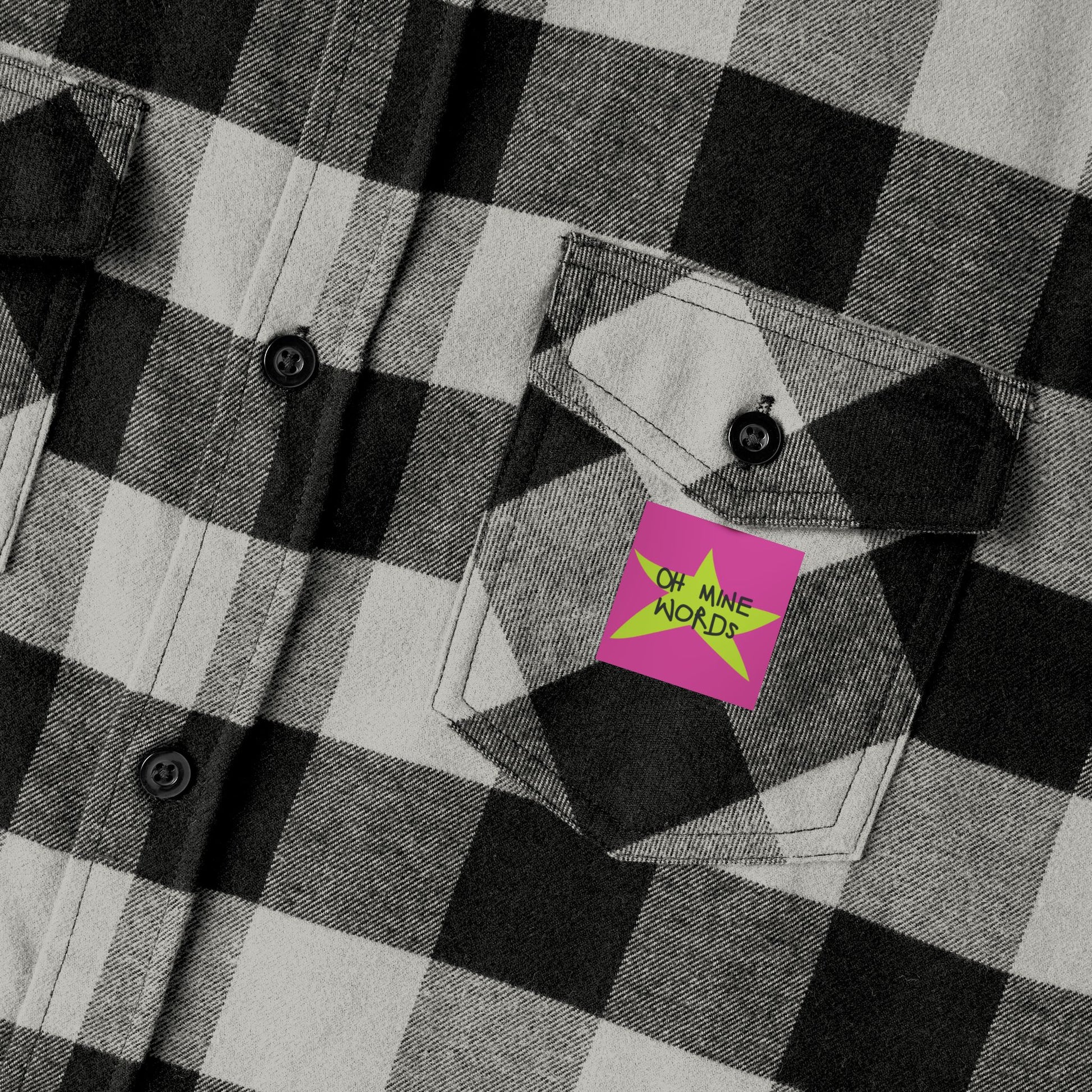 OMW Unisex Flannel Shirt - Oh Mine Words Flannel Shirt
